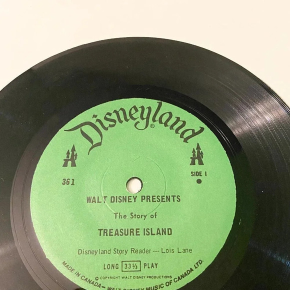 Vintage 1971 Disney Treasure Island  7 Inch Record and Book - Picture 14 of 14